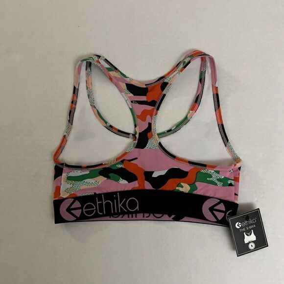 ETHIKA Women Sz Small The SPORTS BRA Pink Red Black Nude - Picture 2 of 3
